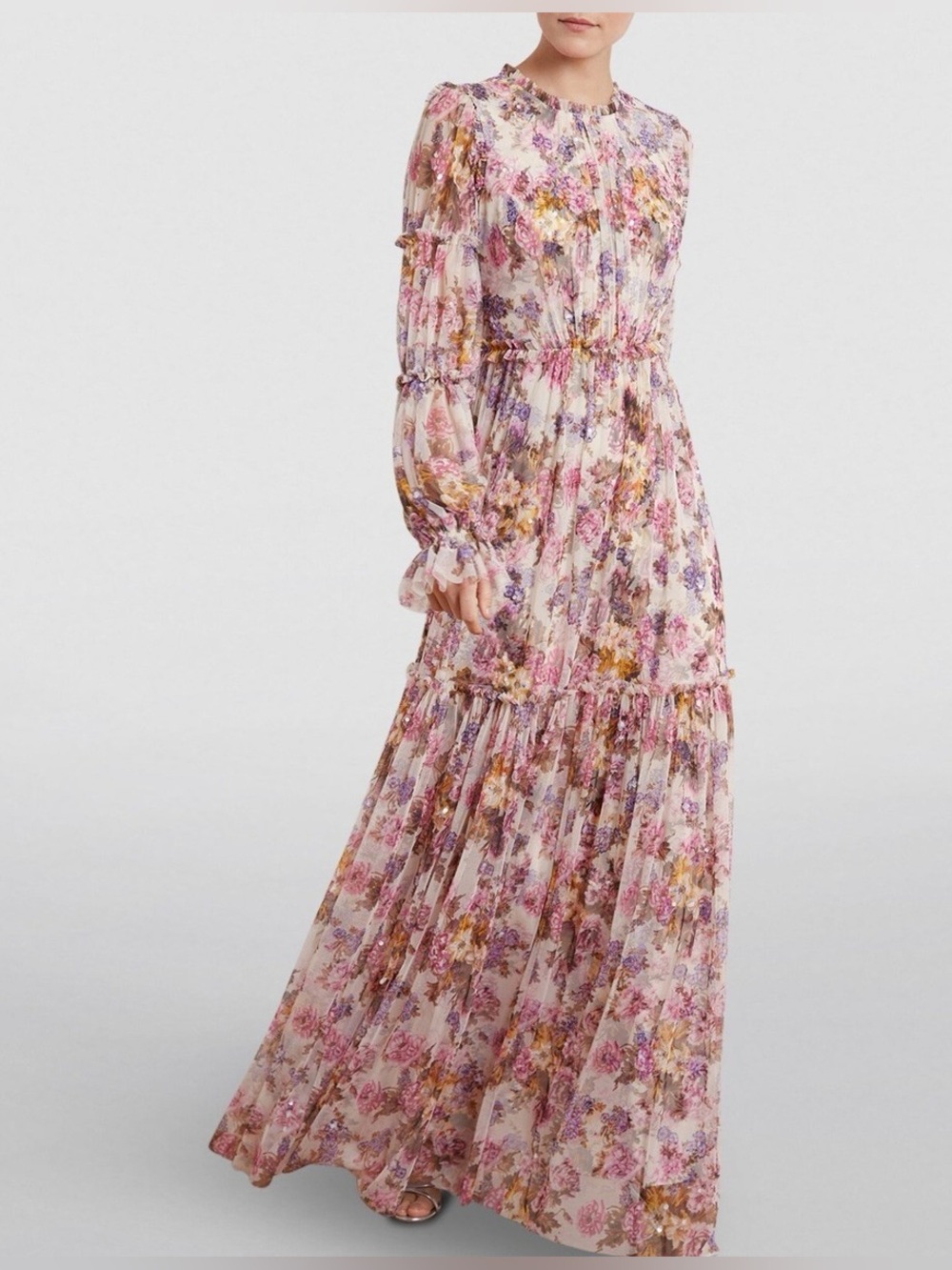 Needle & Thread x Jasmine Hensley - Harmony Floral Chiffon Dress - Size 2